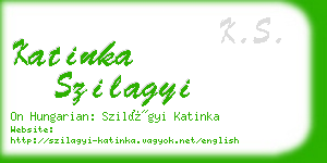 katinka szilagyi business card